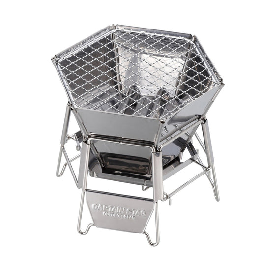 Hexagonal Stainless Steel Tabletop Grill (S) (UG-94) - Captain Stag