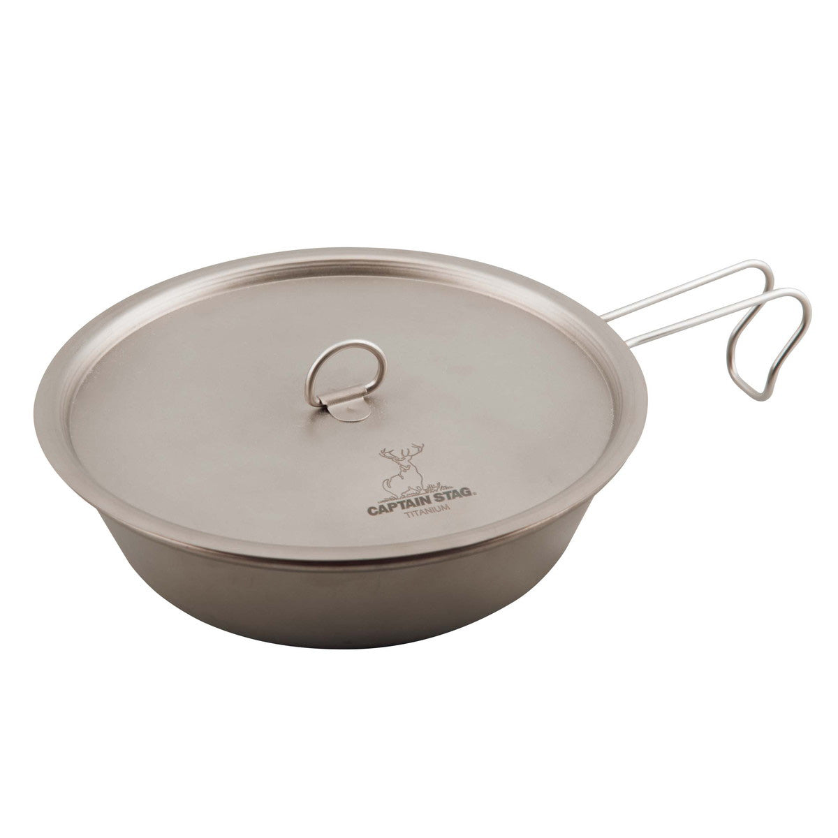 Titanium Frying Pan 17cm Lid Included (UH-4510) - Captain Stag
