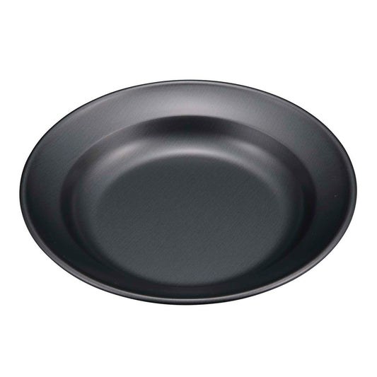 Metallic Black Coating Round Curry Plate (UH-61) - Captain Stag