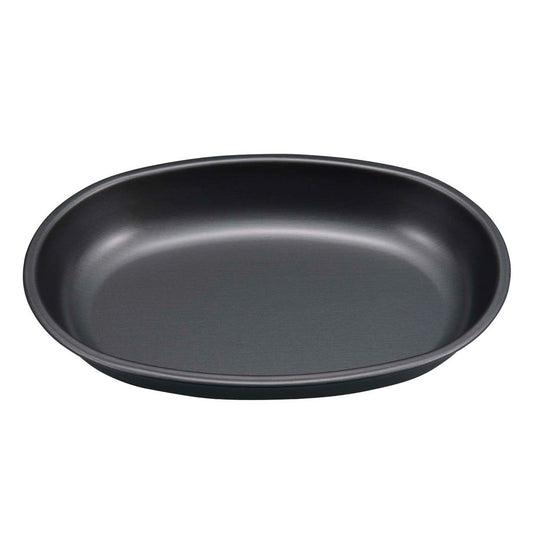 Metallic Black Coating Oval Curry Plate (UH-62) - Captain Stag