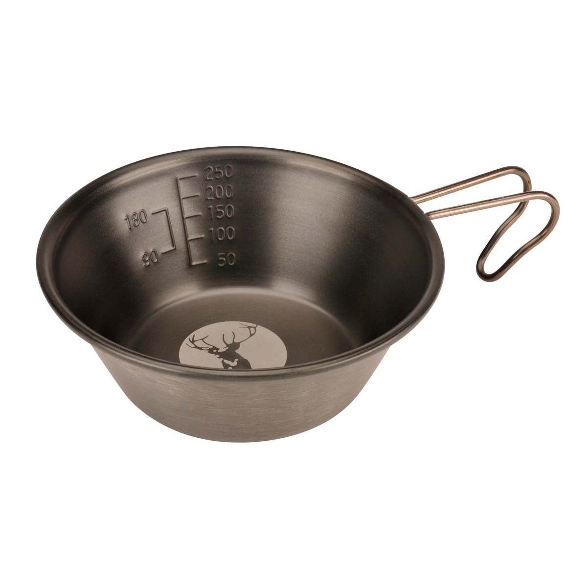 Black Oxidised Finish Stainless Steel Sierra Cup 320ml Maru-Shika Laser Mark (UH-76) - Captain Stag