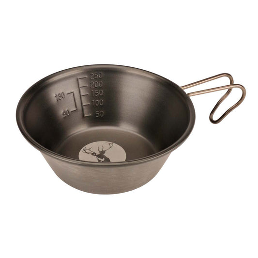 Black Oxidised Finish Stainless Steel Sierra Cup 320ml Maru-Shika Laser Mark (UH-76) - Captain Stag