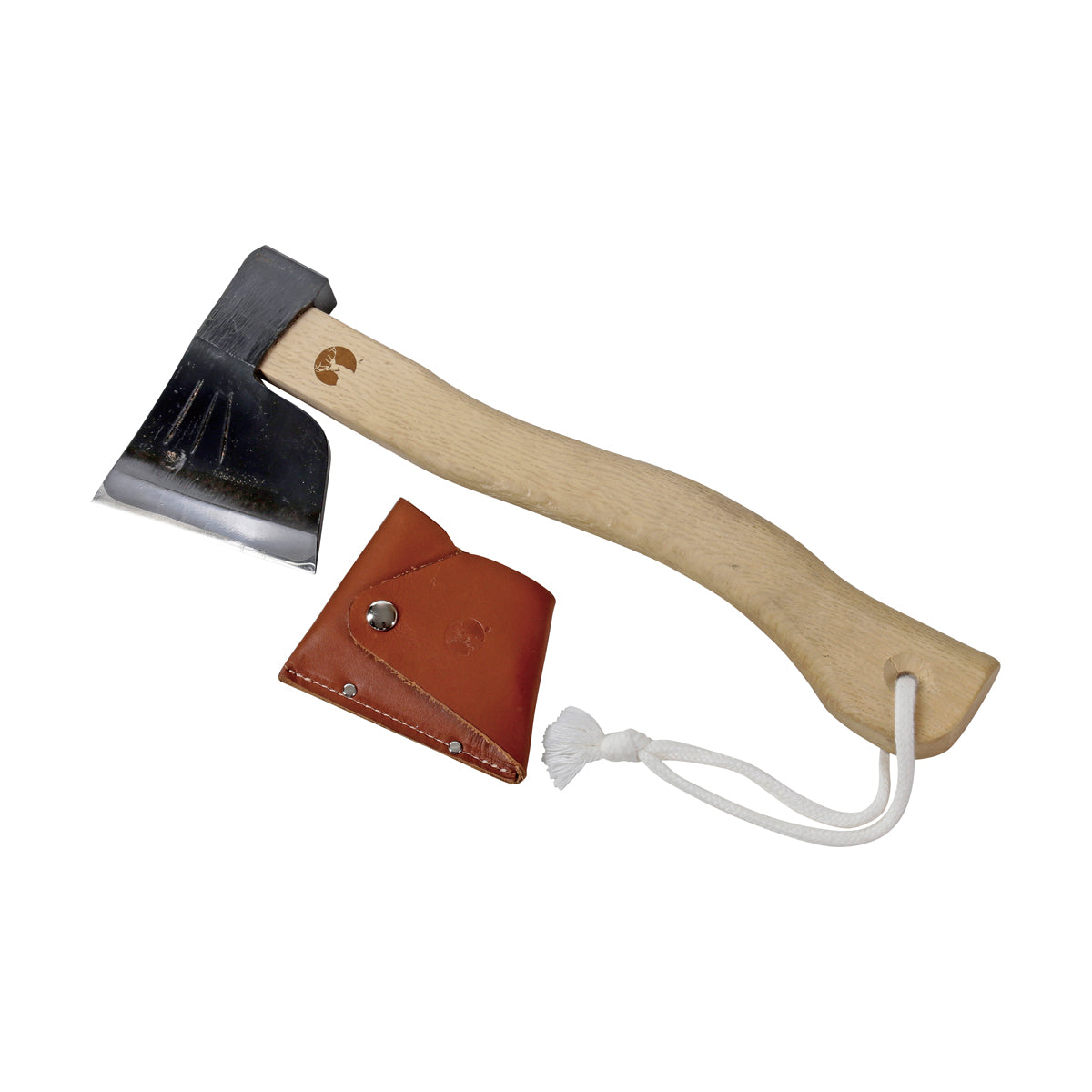 All-Steel Umayoki Hatchet 360 with Leather Cover (UM-10) - Captain Stag
