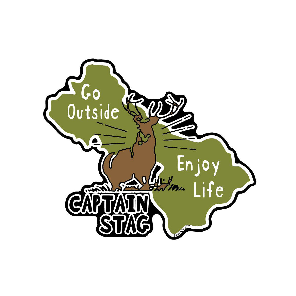 CS Design Sticker (Deer / SANJO)72×61mm (UM-1570) - Captain Stag