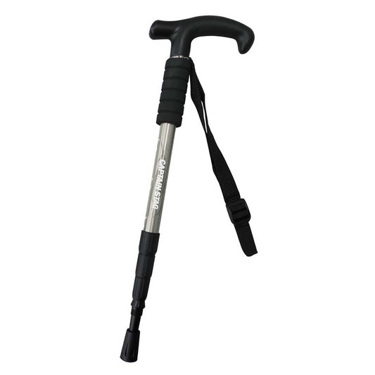 FEEL BOSCO Trekking Walking Stick T Grip (Compact 4-Section Telescopic) (UM-2313) - Captain Stag