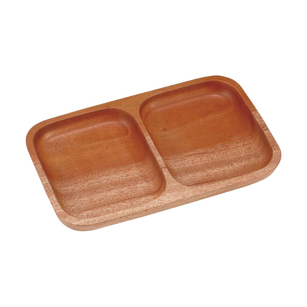 Wood Breath Square Divided Plate 2 (UP-2608) - Captain Stag