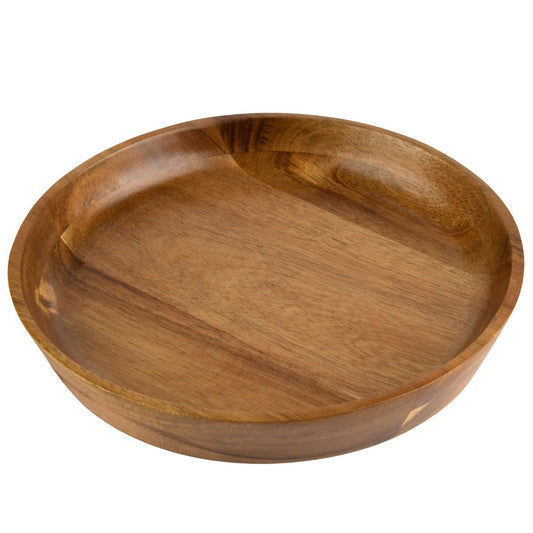 Acacia Tool Round Deep Plate Ø23cm (UP-2737) - Captain Stag