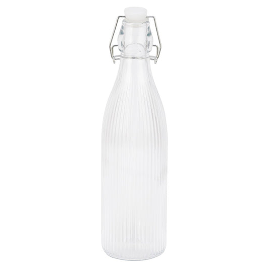 Glass Drink Bottle 500ml (Stripe) (UW-2053) - Captain Stag