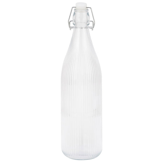 Glass Drink Bottle 1.0L (Stripe) (UW-2054) - Captain Stag