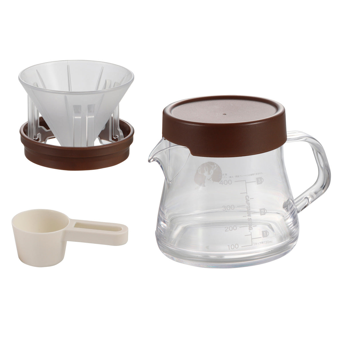 Coffee Server 400 Pop-Up Coffee Dripper Set (UW-3550) - Captain Stag