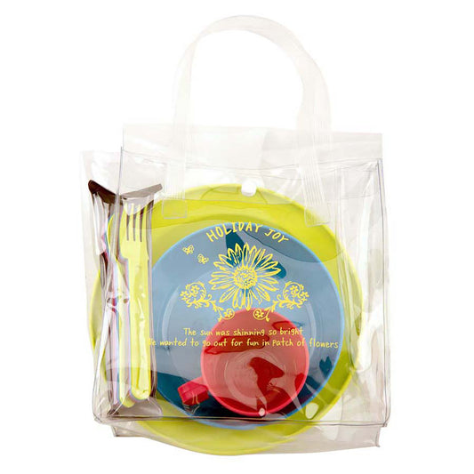 Holiday Joy Antibacterial Picnic Dinnerware Set 4 People (UZ-13070) - Captain Stag