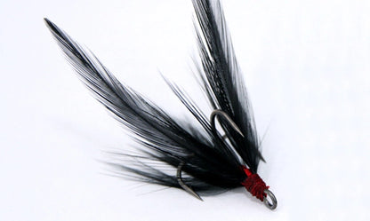 Feathered PIERCE TREBLE Black (HFP047) - RYUGI