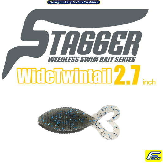 Stagger Wide Twintail 2.7" - HIDEUP