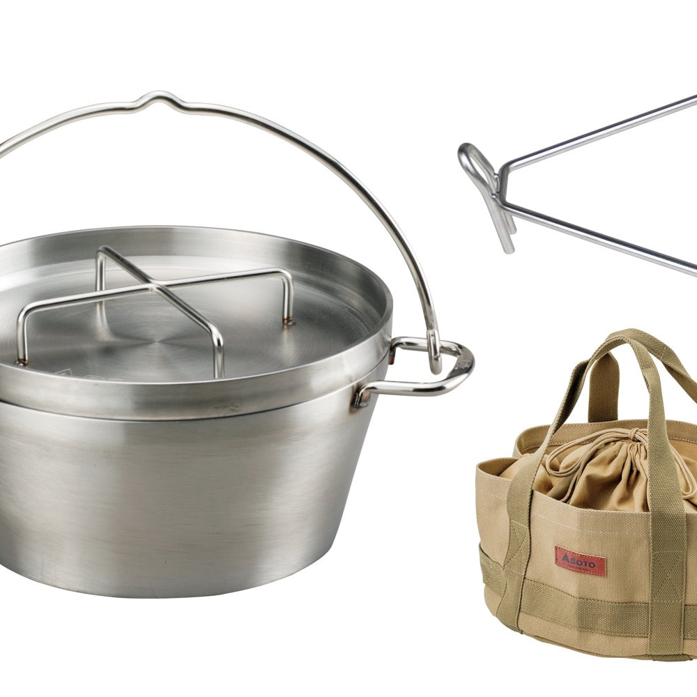 Stainless Steel Dutch Oven 10inch Set - SOTO