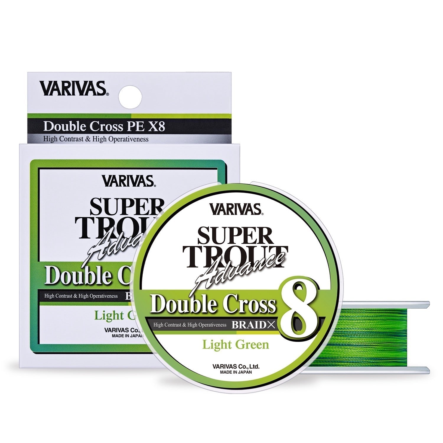 SUPER TROUT ADVANCE Double Cross PE X8 Light Green - VARIVAS
