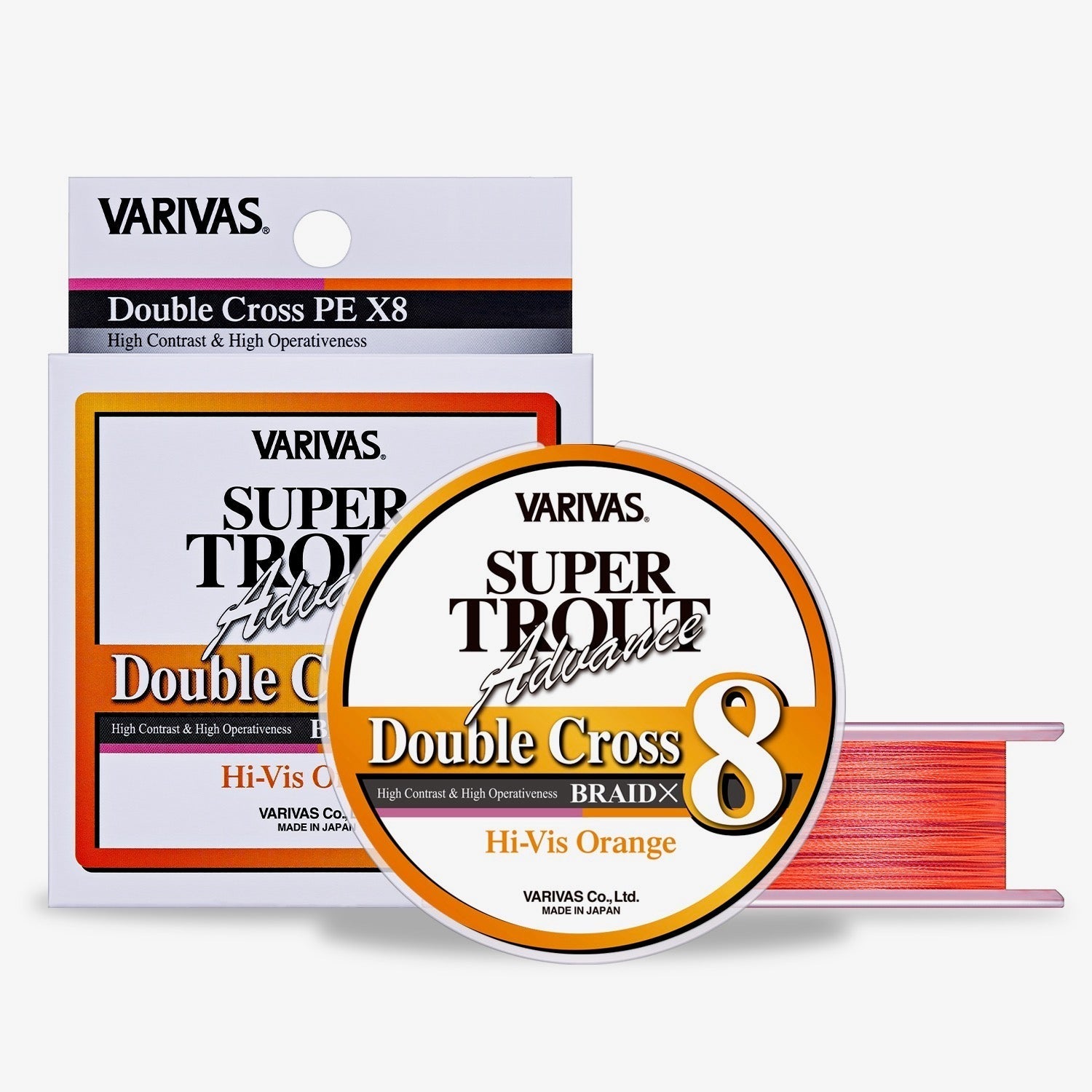 SUPER TROUT ADVANCE Double Cross PE X8 High-Vis Orange - VARIVAS