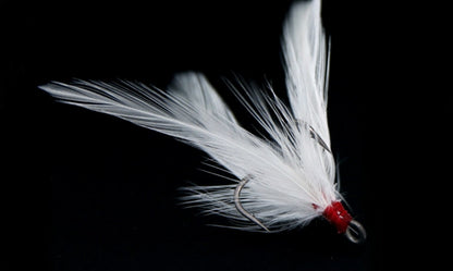 Feathered PIERCE TREBLE White (HFP046) - RYUGI
